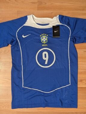 Nike Brazil Away Replica Jersey | Ronaldo #9 | Men's M | New With Tags